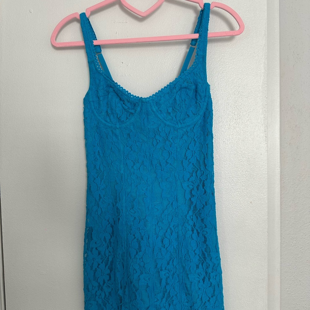 Urban Outfitters Blue Lace Mini Dress